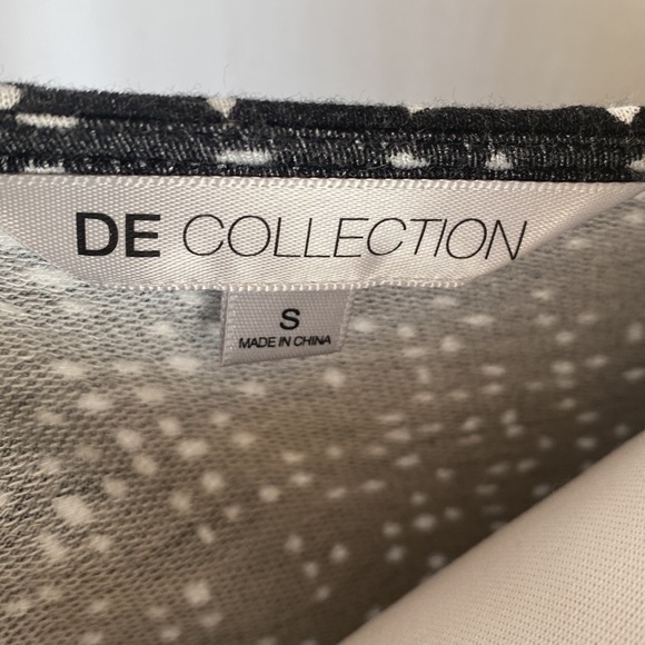 DE COLLECTION Black and white midi dress comfortable loose and Chloe. Sz S - Picture 4 of 4